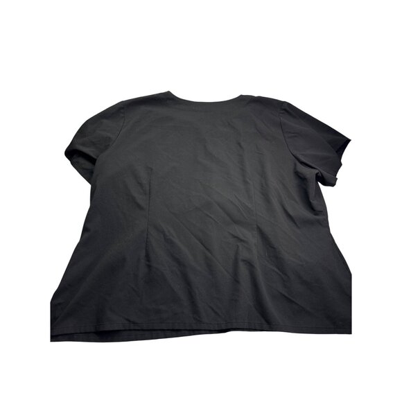 Greys Anatomy By Barco 4XL Black Scrub Top Custom Embroidered Wolf Logo - Picture 4 of 6